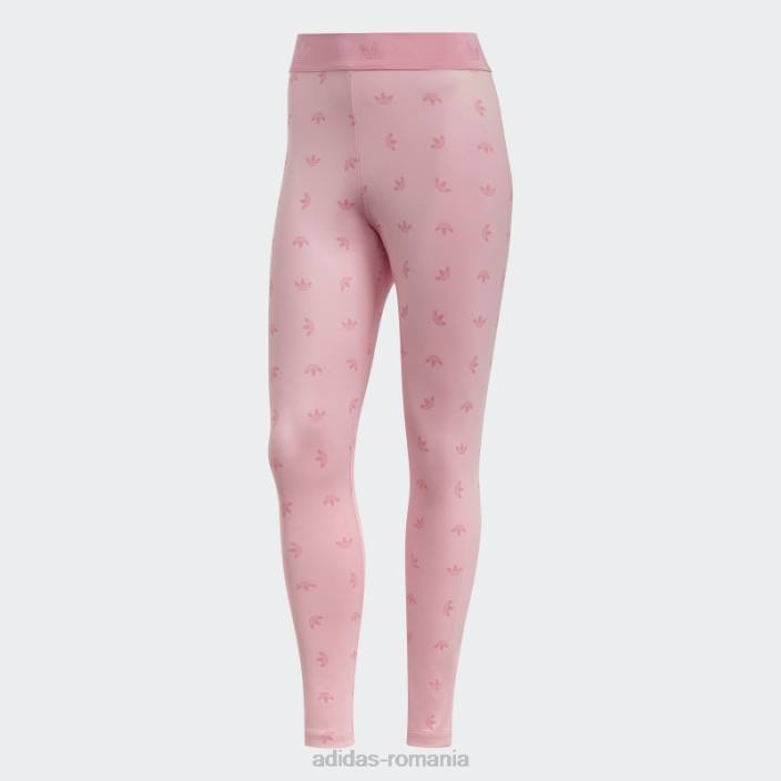 Adidas Jambiere cu imprimeu peste tot roz deschis cu talie înaltă 7/8 femei roz deschis 2JBN10661