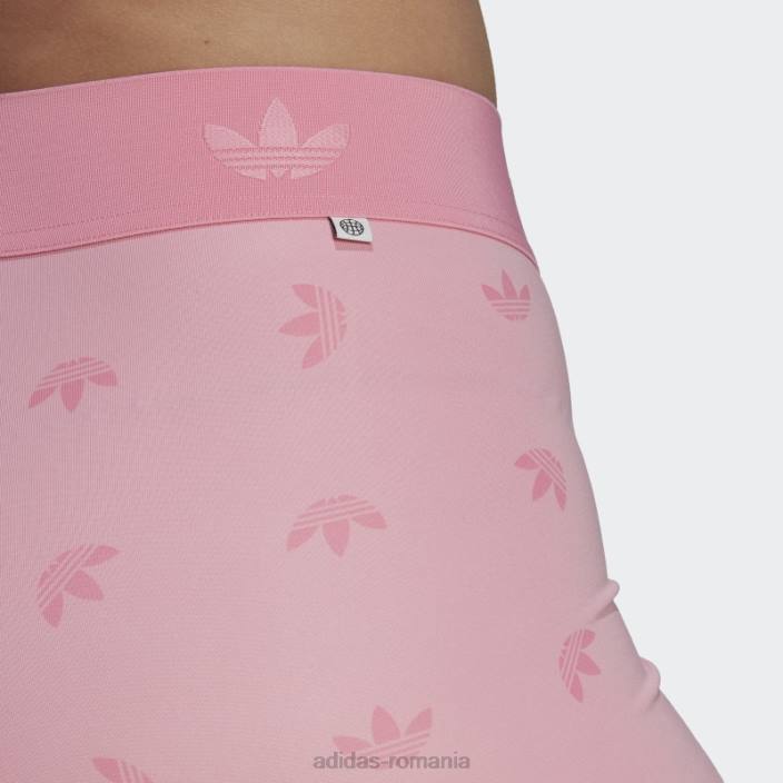 Adidas Jambiere cu imprimeu peste tot roz deschis cu talie înaltă 7/8 femei roz deschis 2JBN10661