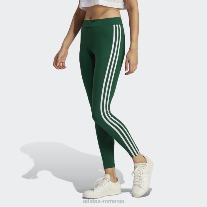 Adidas Leggings adicolor classics cu 3 dungi verde inchis adidas femei verde inchis 2JBN16482