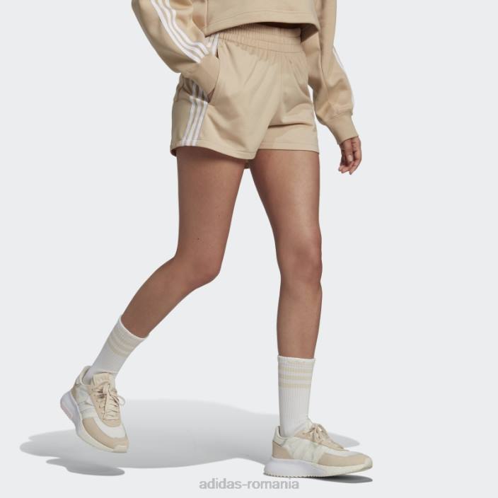 Adidas Pantaloni scurți cu 3 dungi bej femei bej 2JBN10471