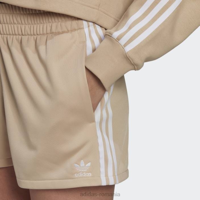 Adidas Pantaloni scurți cu 3 dungi bej femei bej 2JBN10471