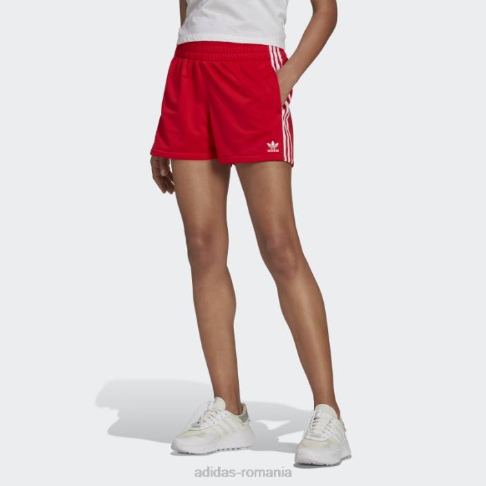 Adidas Pantaloni scurți roșii cu 3 dungi femei roșu 2JBN10075