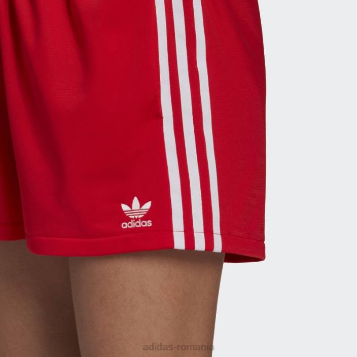 Adidas Pantaloni scurți roșii cu 3 dungi femei roșu 2JBN10075