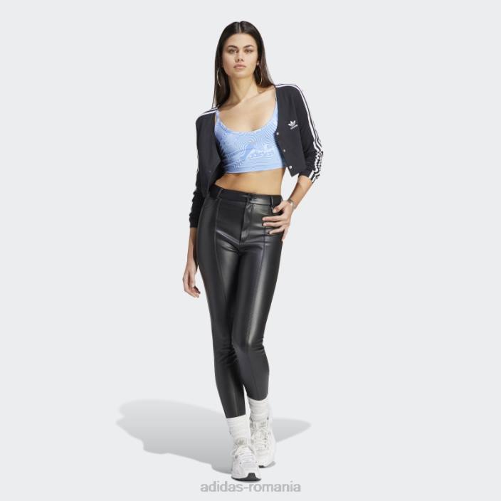 Adidas Top sutien cu imprimeu marmura sky adidas femei cer albastru 2JBN9405