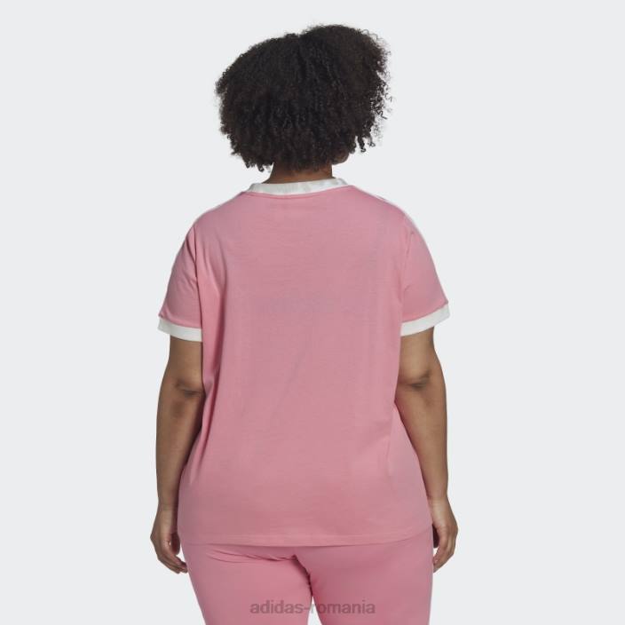 Adidas Tricou adicolor clasics cu 3 dungi (mărime plus) roz adidas femei roz 2JBN9330