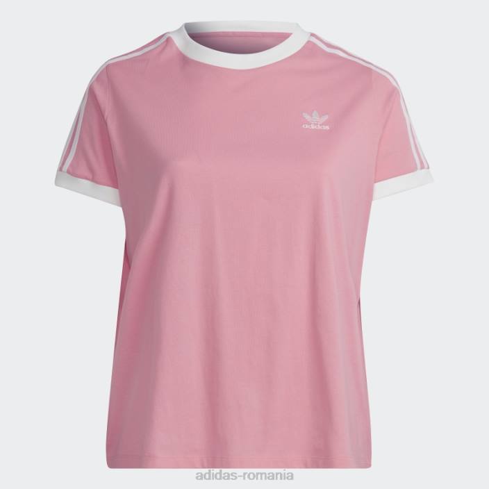 Adidas Tricou adicolor clasics cu 3 dungi (mărime plus) roz adidas femei roz 2JBN9330