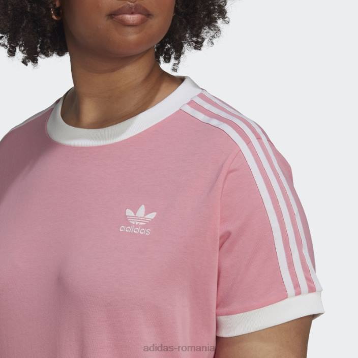 Adidas Tricou adicolor clasics cu 3 dungi (mărime plus) roz adidas femei roz 2JBN9330