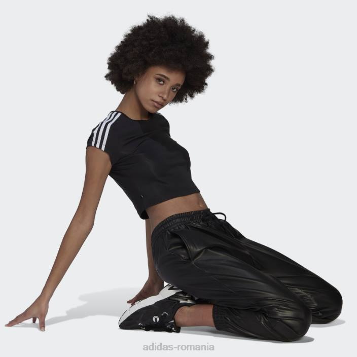 Adidas Tricou adicolor classics crop cu 3 dungi negru adidas femei negru 2JBN9786