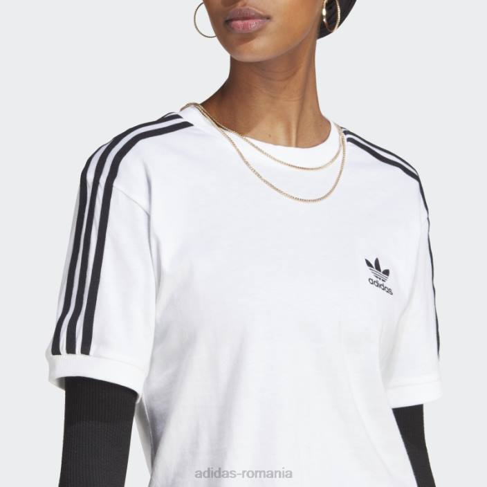Adidas Tricou adicolor classics cu 3 dungi alb femei alb 2JBN2336