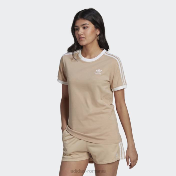 Adidas Tricou adicolor classics cu 3 dungi bej femei bej 2JBN10424