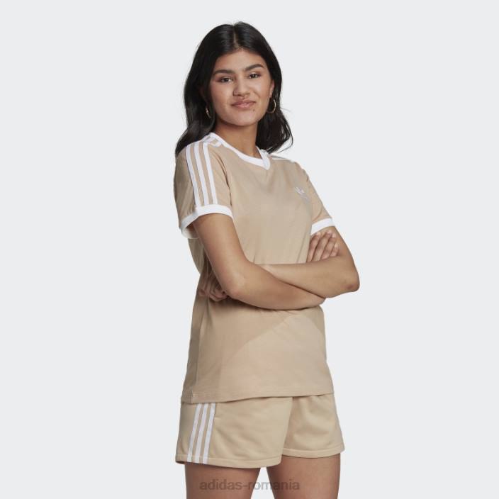 Adidas Tricou adicolor classics cu 3 dungi bej femei bej 2JBN10424