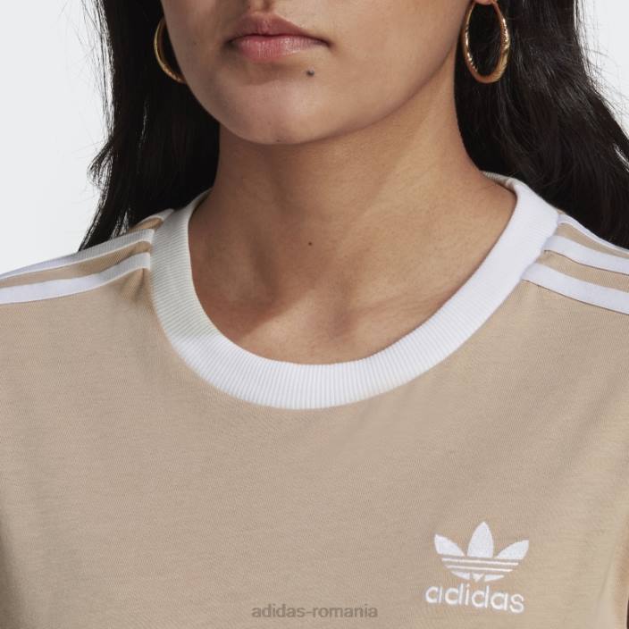 Adidas Tricou adicolor classics cu 3 dungi bej femei bej 2JBN10424