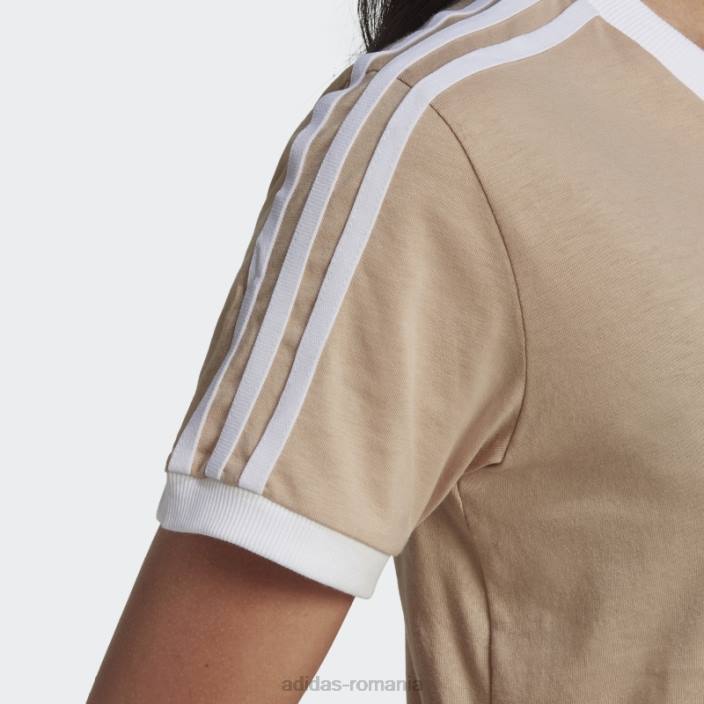 Adidas Tricou adicolor classics cu 3 dungi bej femei bej 2JBN10424