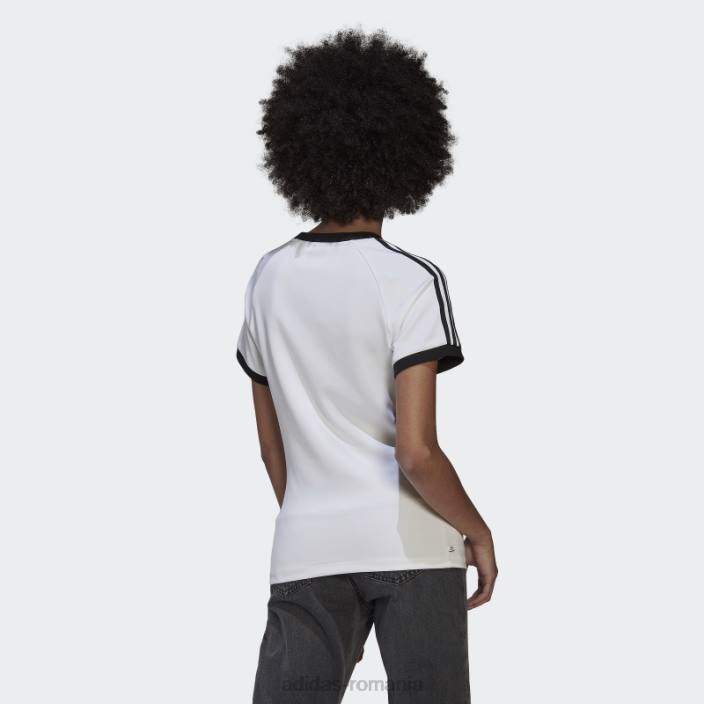 Adidas Tricou adicolor classics slim cu 3 dungi alb femei alb 2JBN9482