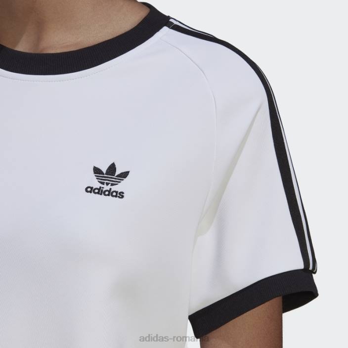 Adidas Tricou adicolor classics slim cu 3 dungi alb femei alb 2JBN9482