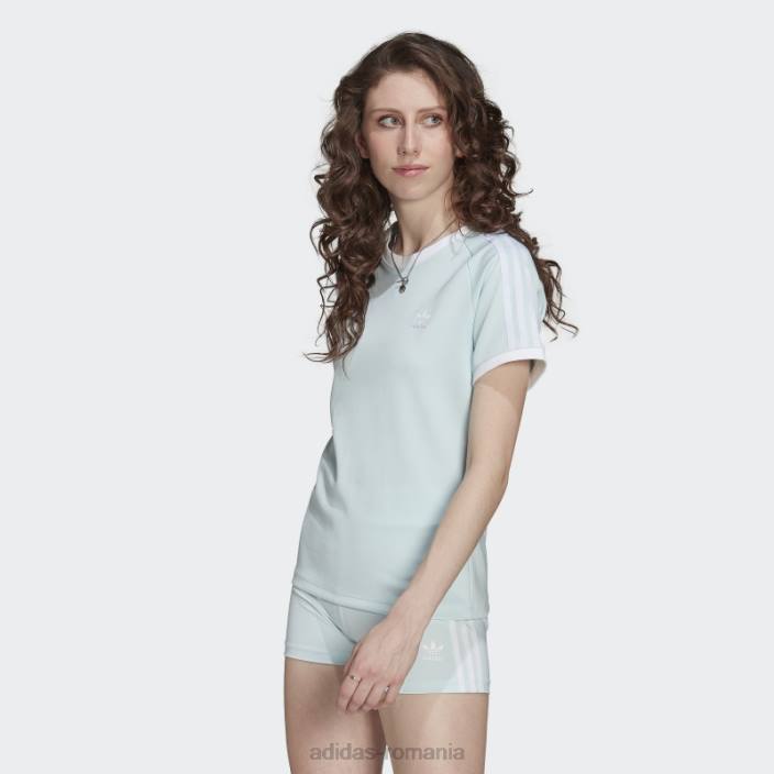 Adidas Tricou adicolor classics slim cu 3 dungi albastru femei albastru 2JBN2876