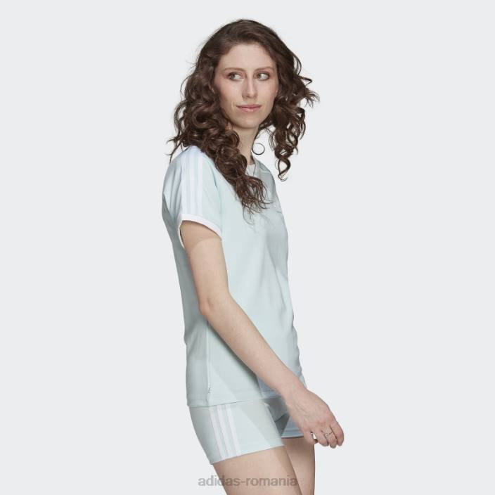 Adidas Tricou adicolor classics slim cu 3 dungi albastru femei albastru 2JBN2876