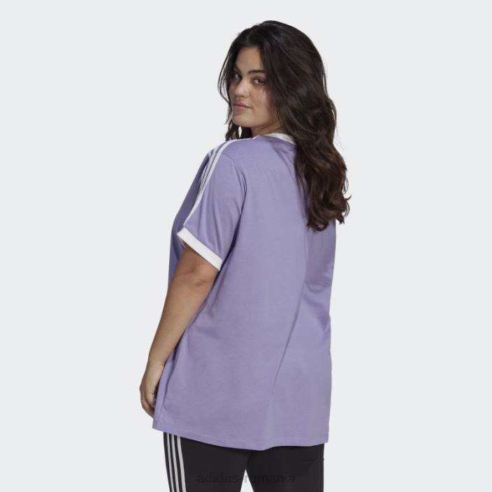Adidas Tricou lila adicolor clasics cu 3 dungi (plus mărime) femei liliac 2JBN9311