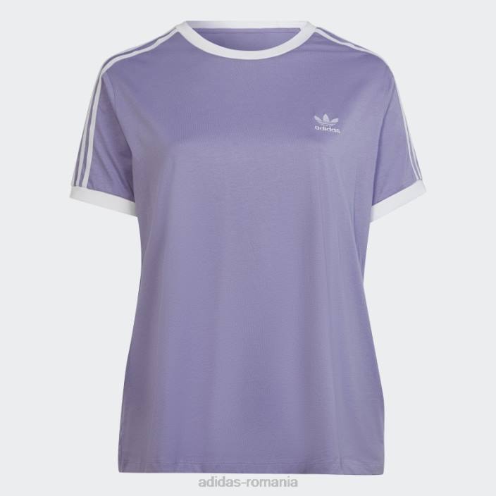 Adidas Tricou lila adicolor clasics cu 3 dungi (plus mărime) femei liliac 2JBN9311