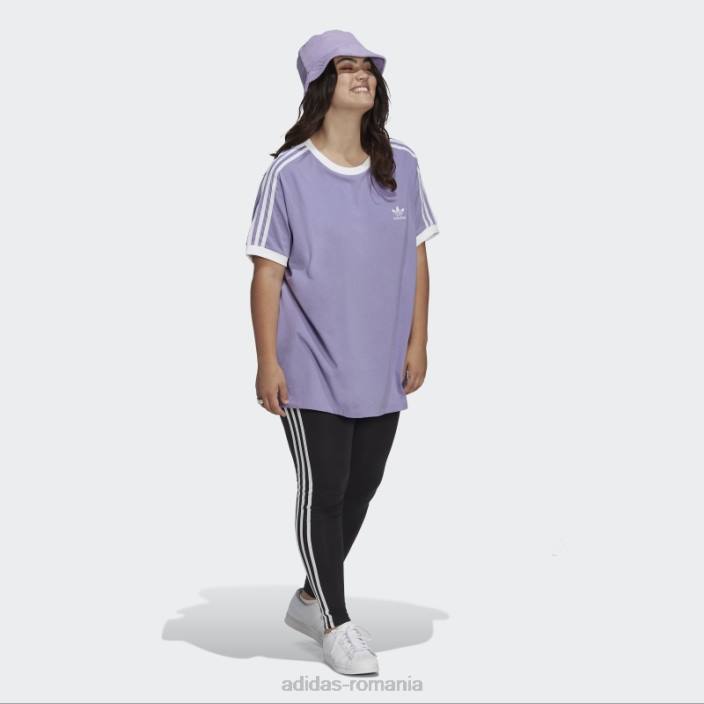 Adidas Tricou lila adicolor clasics cu 3 dungi (plus mărime) femei liliac 2JBN9311