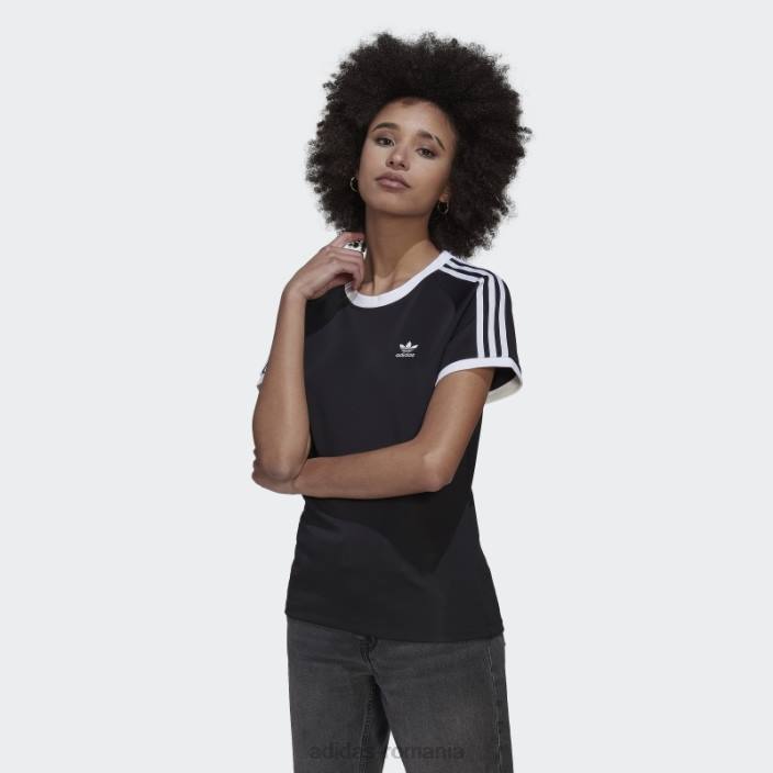 Adidas Tricou negru adicolor classics slim cu 3 dungi femei negru 2JBN9967