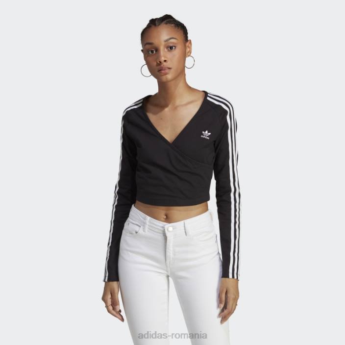 Adidas Tricou negru cu mânecă lungă adicolor classics crop adidas femei negru 2JBN9182