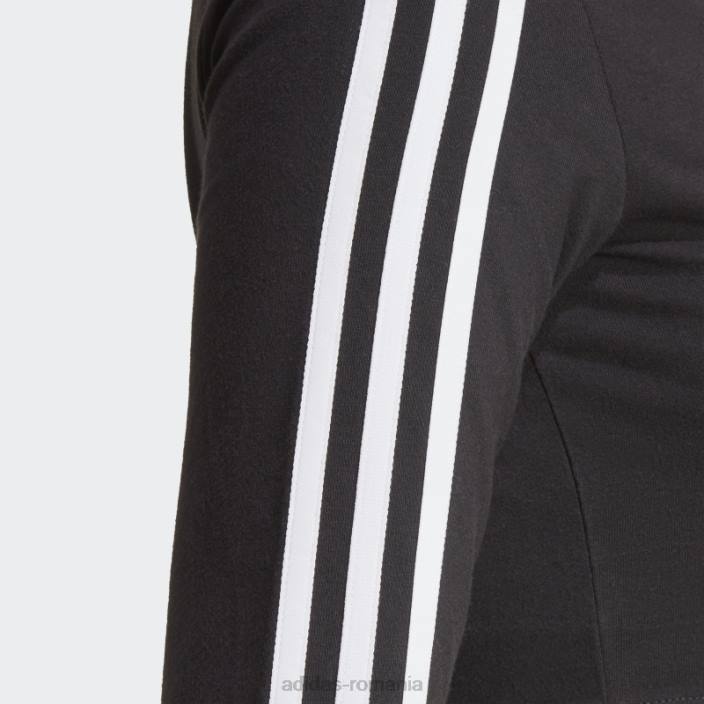 Adidas Tricou negru cu mânecă lungă cu 3 dungi adicolor classics femei negru 2JBN9527