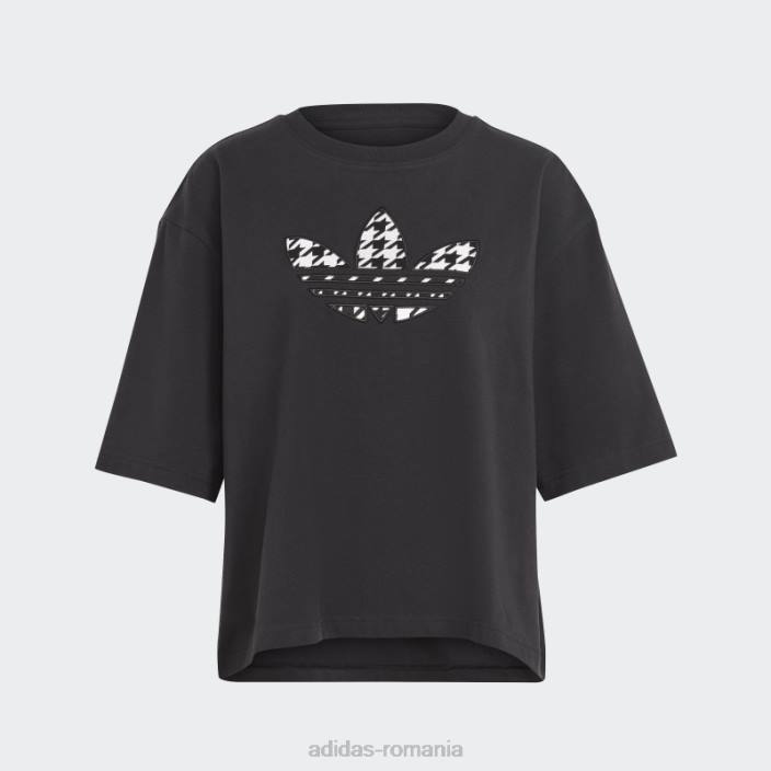 Adidas Tricou negru originals Houndstooth Trefoil Infill adidas femei negru 2JBN2487