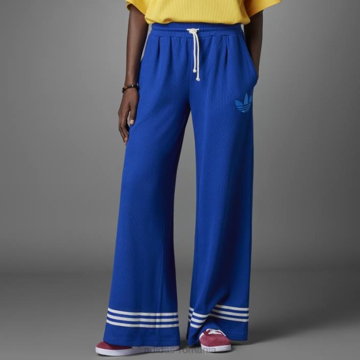 Adidas adicolor anii 70 pantaloni largi tricot regal femei regal 2JBN2900