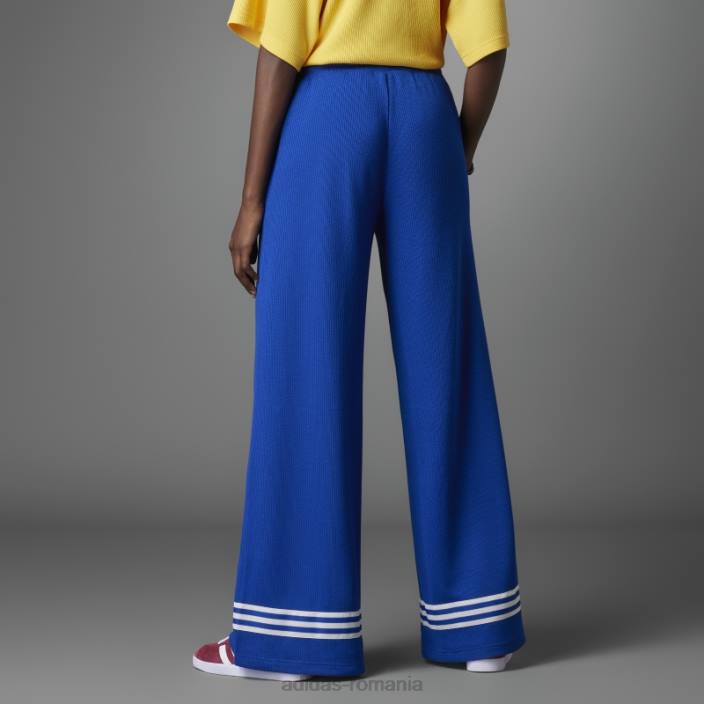 Adidas adicolor anii 70 pantaloni largi tricot regal femei regal 2JBN2900