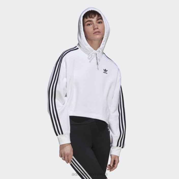 Adidas adicolor classics crop hanorac alb femei alb 2JBN10051