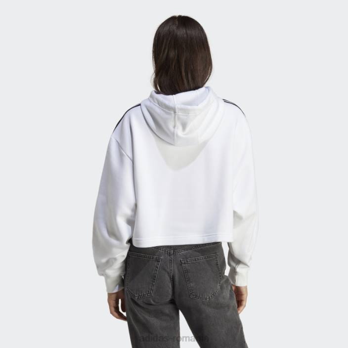 Adidas adicolor classics crop hanorac alb femei alb 2JBN8978