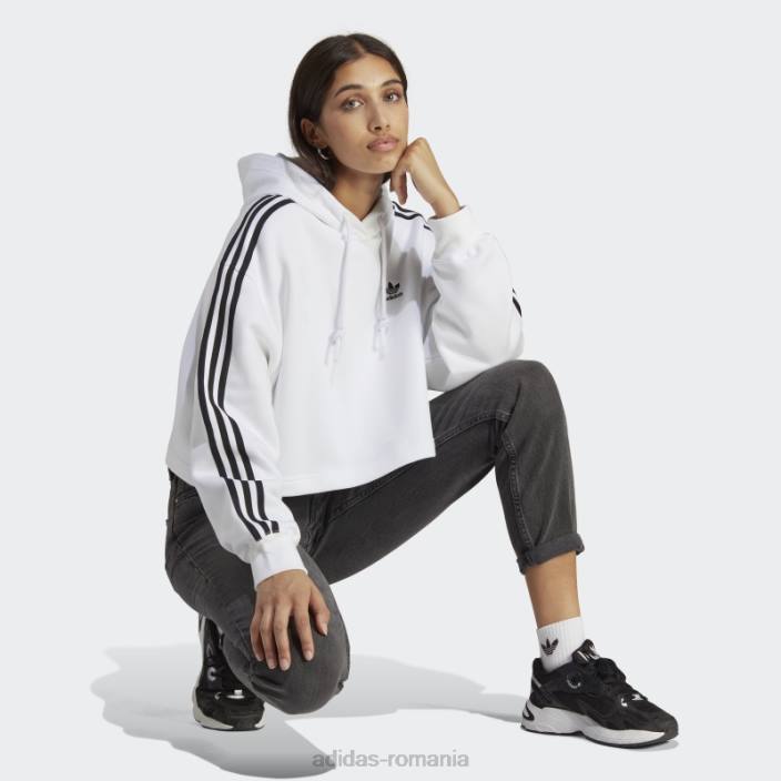 Adidas adicolor classics crop hanorac alb femei alb 2JBN8978