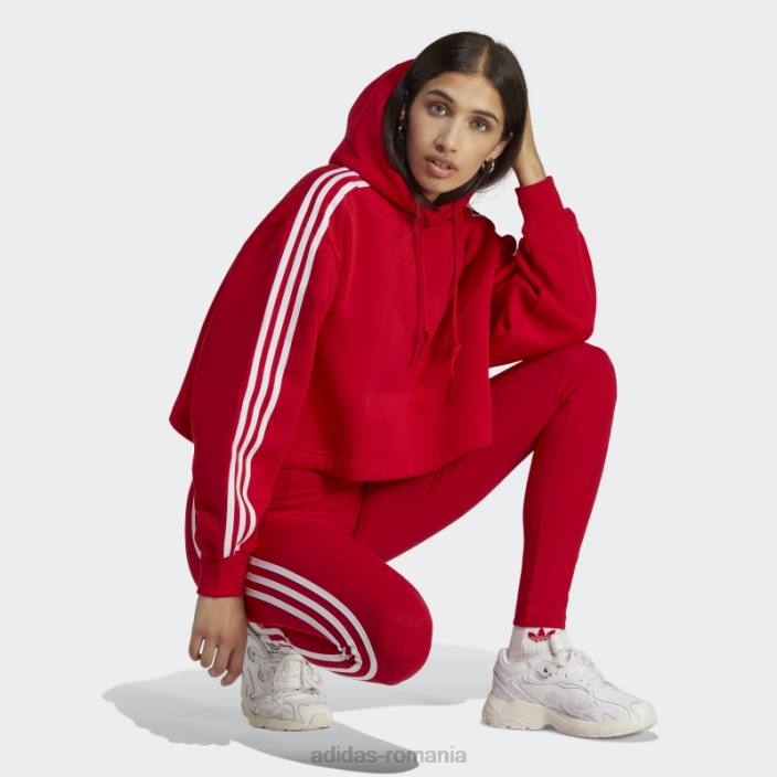 Adidas adicolor classics crop hanorac stacojiu femei stacojiu 2JBN16915