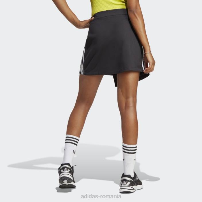 Adidas adicolor classics fustă scurtă cu 3 dungi neagră femei negru 2JBN17186