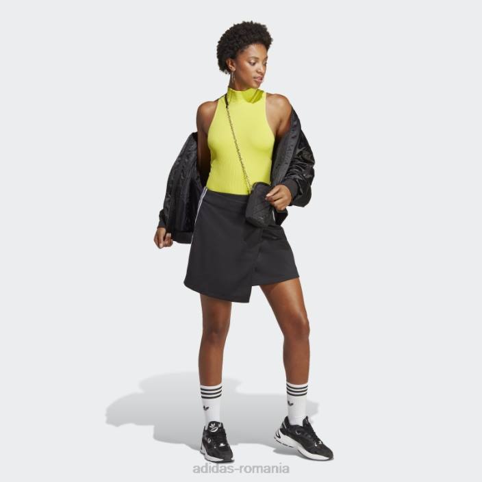 Adidas adicolor classics fustă scurtă cu 3 dungi neagră femei negru 2JBN17186