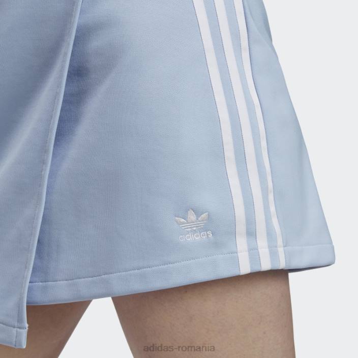 Adidas adicolor classics fustă scurtă înfășurată cu 3 dungi albastru zori femei zori albastre 2JBN10033
