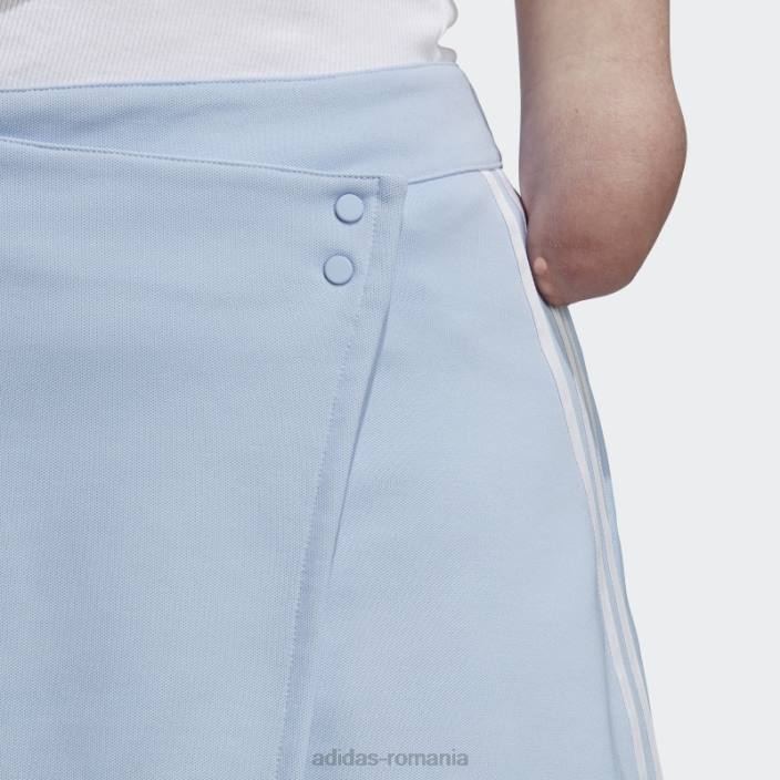 Adidas adicolor classics fustă scurtă înfășurată cu 3 dungi albastru zori femei zori albastre 2JBN10033