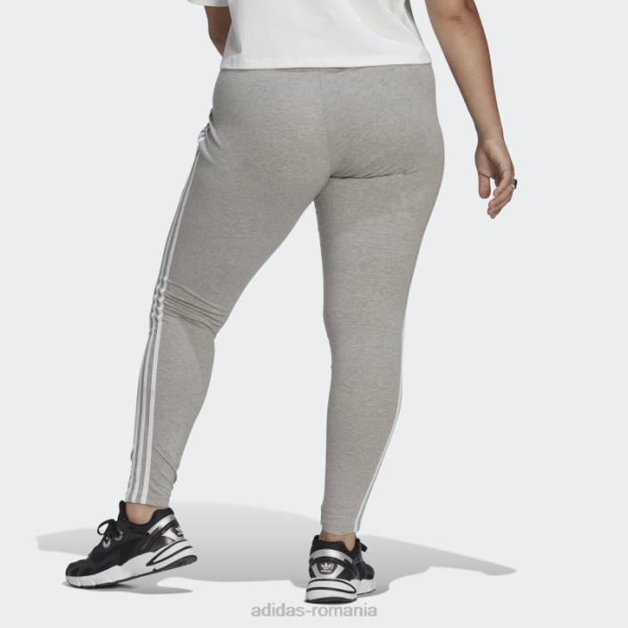 Adidas adicolor classics jambiere cu 3 dungi (plus marime) gri mediu adidas femei gri mediu 2JBN9936