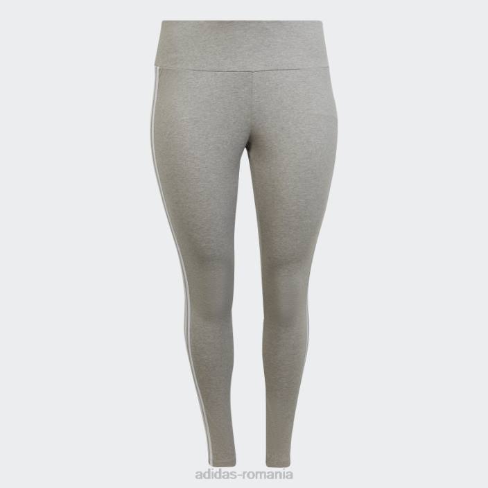 Adidas adicolor classics jambiere cu 3 dungi (plus marime) gri mediu adidas femei gri mediu 2JBN9936