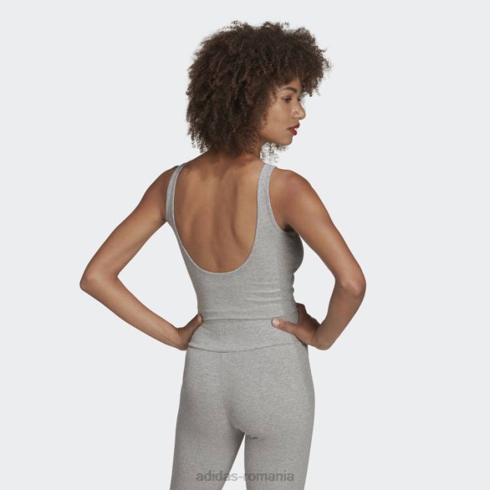 Adidas adicolor essentials maiou cu nervuri gri mediu adidas femei gri mediu 2JBN10410