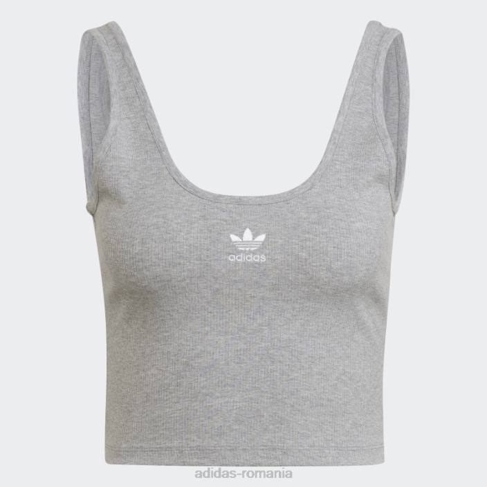 Adidas adicolor essentials maiou cu nervuri gri mediu adidas femei gri mediu 2JBN10410