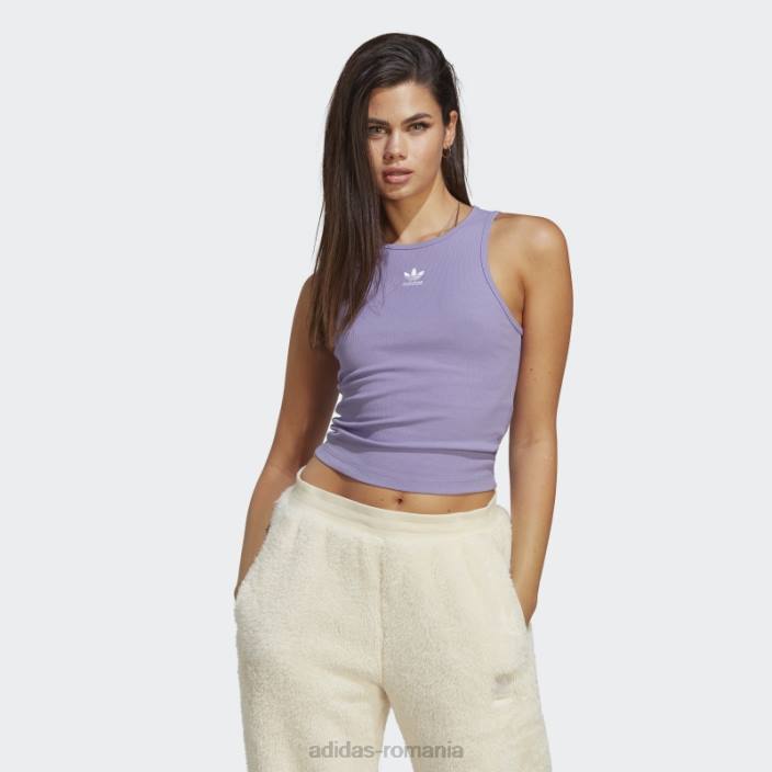 Adidas adicolor essentials rib tank top lila femei liliac 2JBN9494