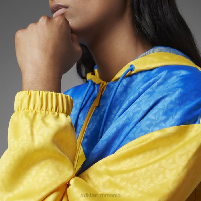 Adidas adicolor heritage acum colorblock windbreaker pasăre albastră femei pasare albastra 2JBN10687