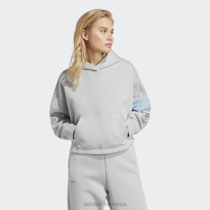 Adidas adicolor neuclassics hoodie onix femei onix 2JBN10586
