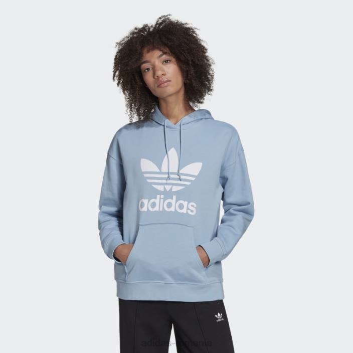 Adidas ambiental sky adicolor trefoil hoodie fashion femei cerul ambiental 2JBN10480