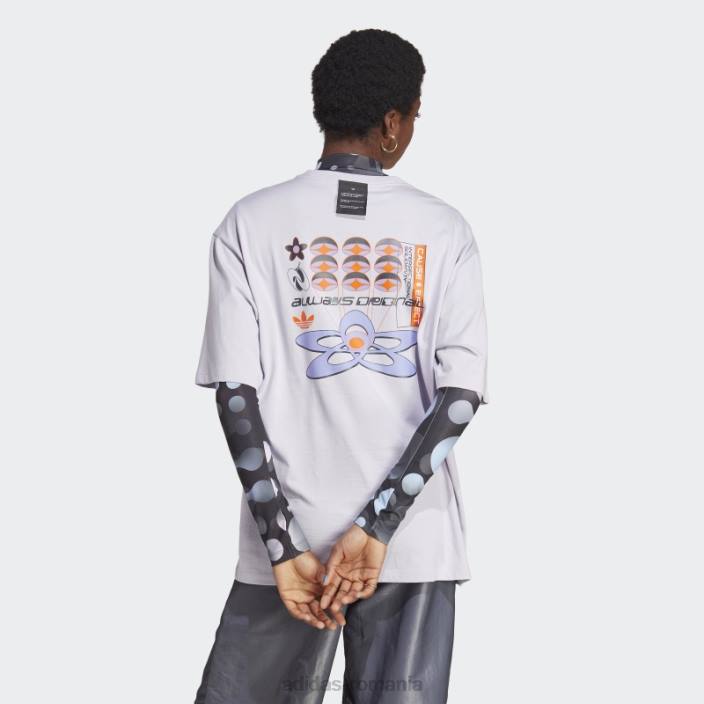 Adidas argintiu zori întotdeauna original grafic tricou liber femei zori argintii 2JBN9562