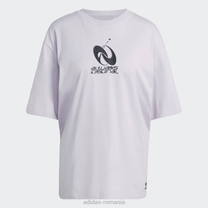 Adidas argintiu zori întotdeauna original grafic tricou liber femei zori argintii 2JBN9562