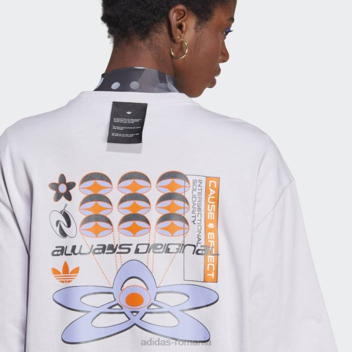 Adidas argintiu zori întotdeauna original grafic tricou liber femei zori argintii 2JBN9562