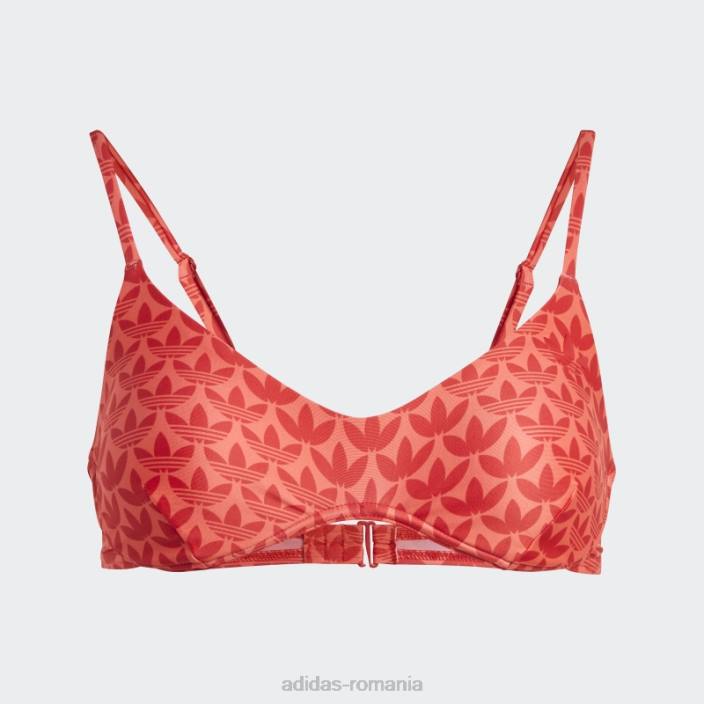 Adidas bluză de înot cu monogramă stacojie originale femei stacojiu/alb 2JBN16834